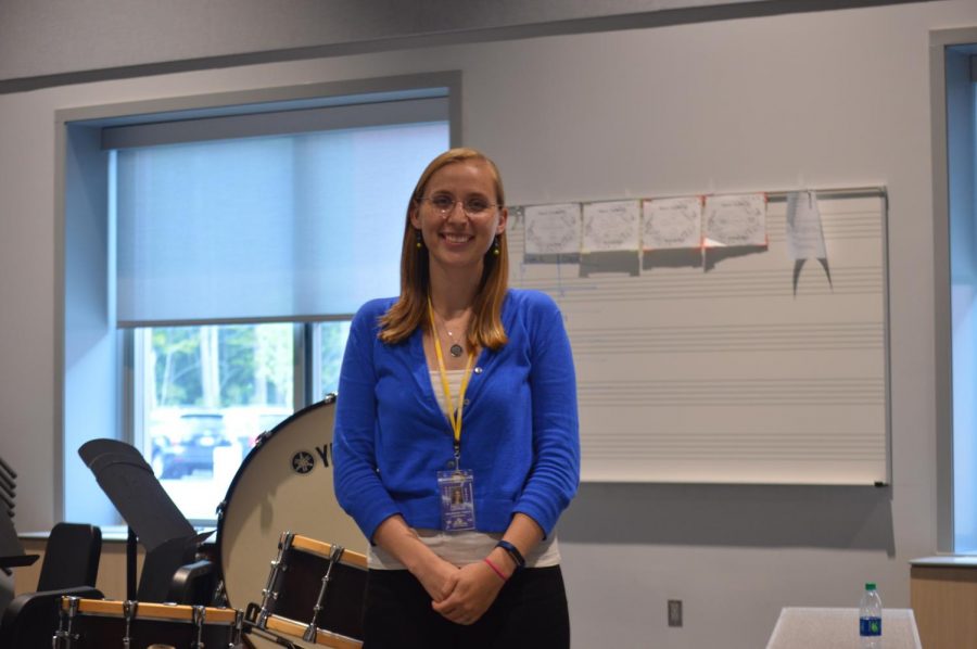 Mrs.+Laprise+is+the+new+Holbrook+Middle-High+Schools+band+teacher.+She+has+been+teaching+her+students+%28soon+to+be+musicians%29+for+one+year+now.