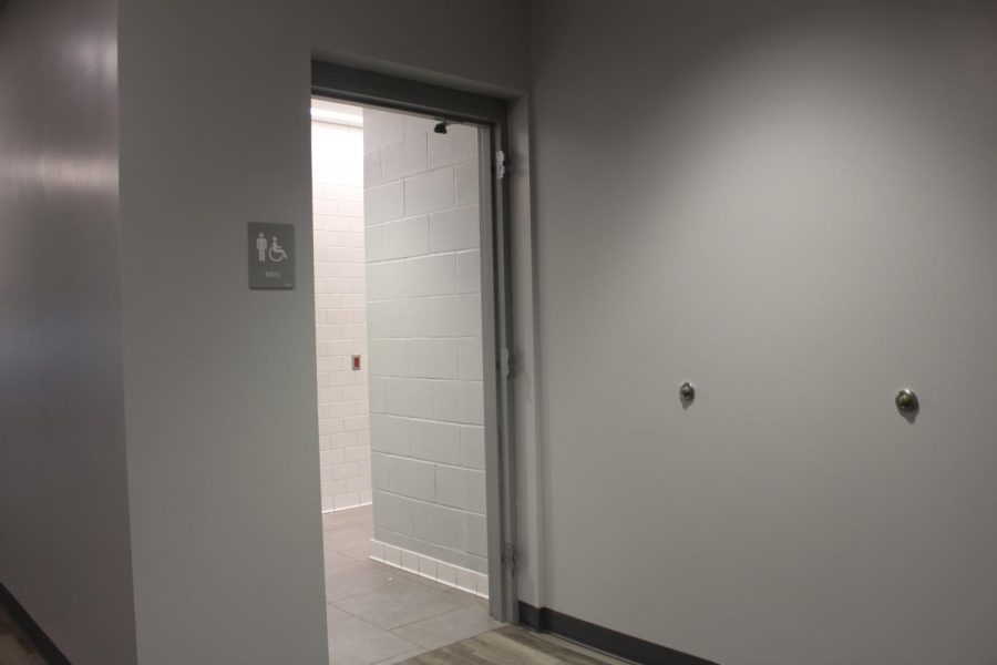 No door for boys bathroom