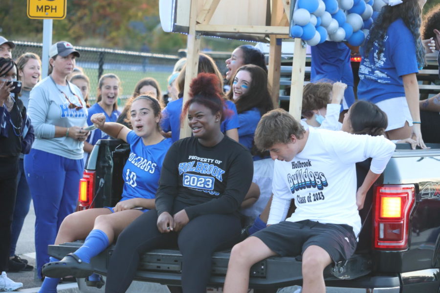 Juniors during the homecoming parade 