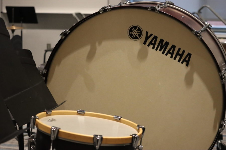Snare Drum and Bass Drum in the band room