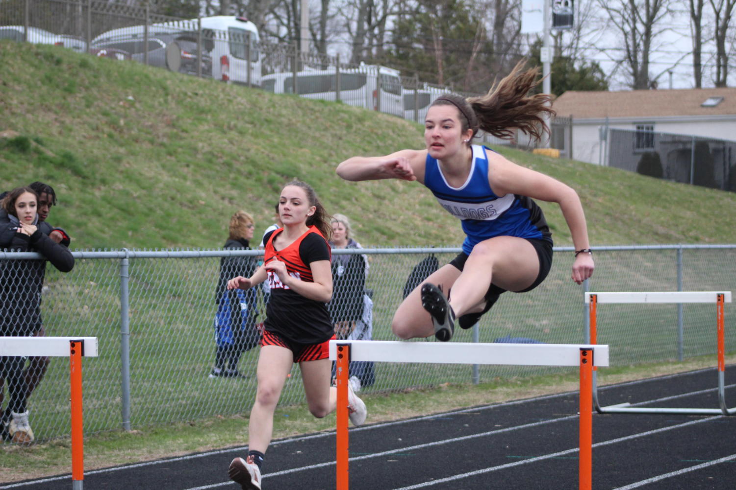 Cailey Mingolla in the 100-meter hurdles