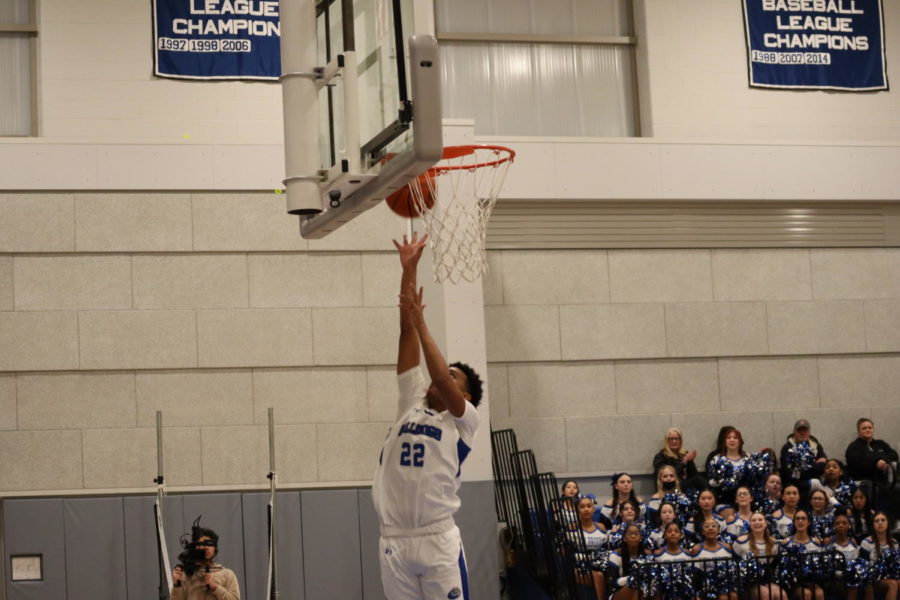 Malachi Desire makes his first layup of the game during the first half 