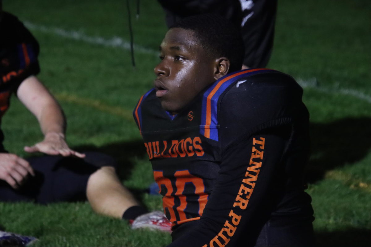 Odens Massillon exhausted after the first half of the game 